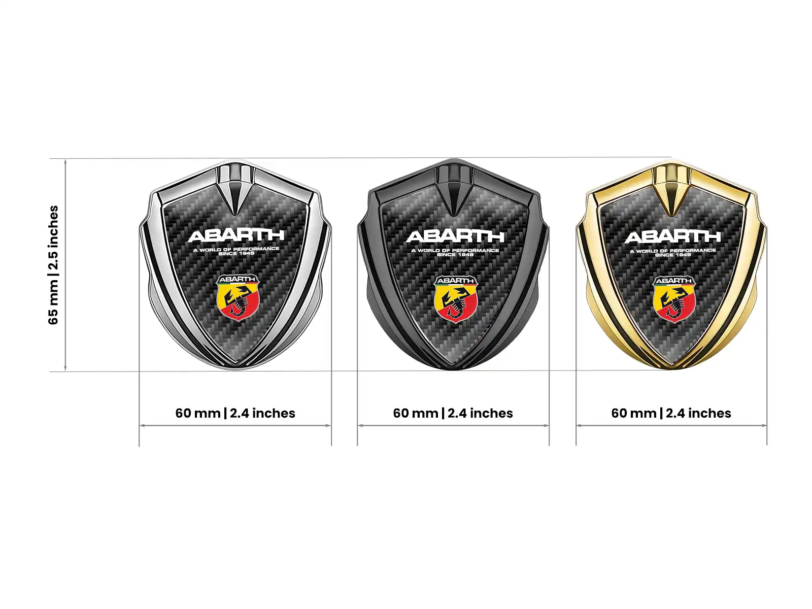 Fiat Abarth Emblem Silikon Abzeichen Tuning Stil Glänzend Top